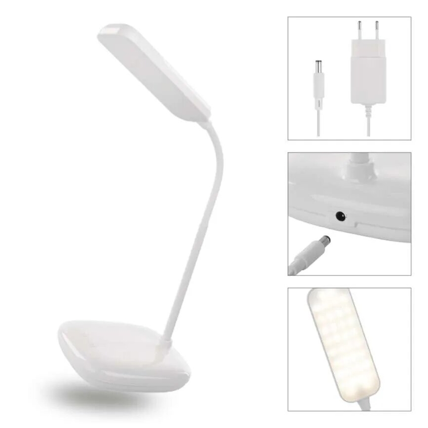 LED Stmívatelná flexibilní stolní lampa LED/12W/230V 3000K/4000K/6500K bílá