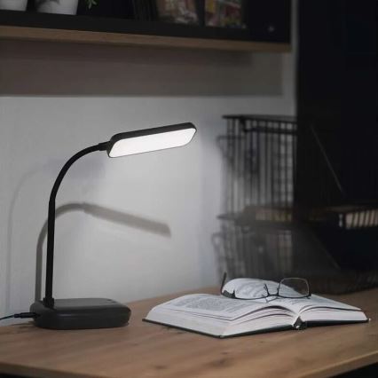 LED Stmívatelná flexibilní stolní lampa LED/12W/230V 3000K/4000K/6500K černá