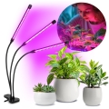 LED Stmívatelná flexibilní stolní lampa s klipem pro pěstování rostlin VITARO 3xLED/10W/230V černá