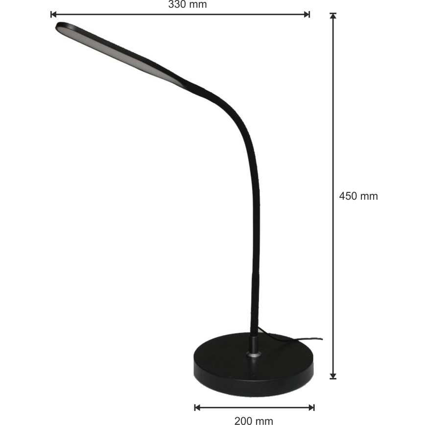 LED Stmívatelná lampa 3v1 LED/10W/230V 3000/4000/6000K CRI 90 černá