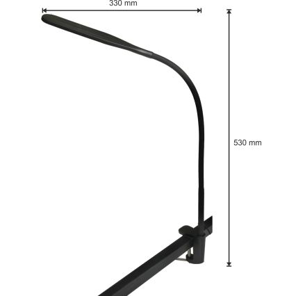 LED Stmívatelná lampa 3v1 LED/10W/230V 3000/4000/6000K CRI 90 černá