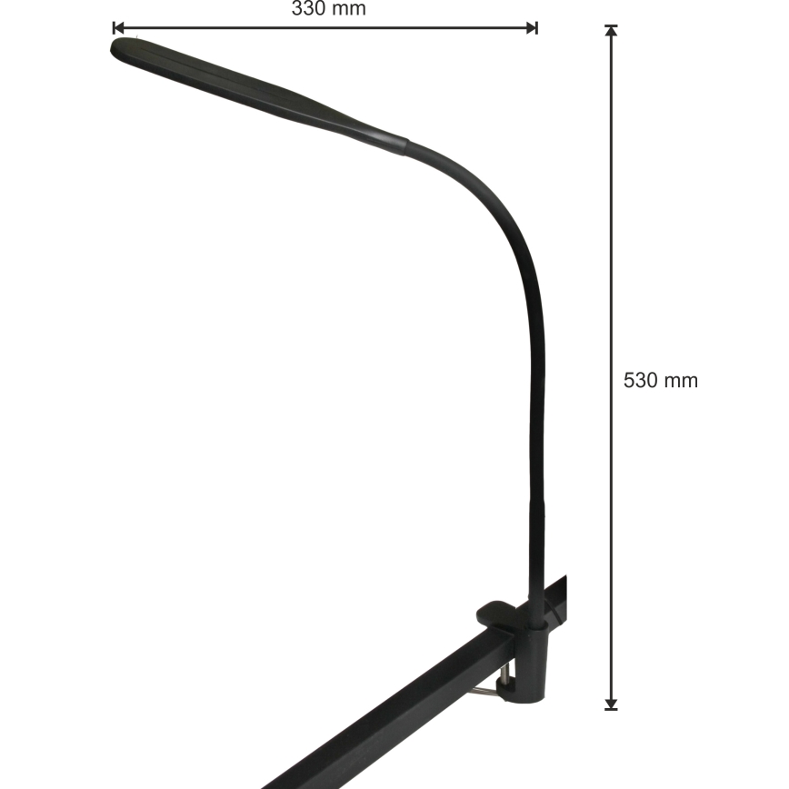LED Stmívatelná lampa 3v1 LED/10W/230V 3000/4000/6000K CRI 90 černá