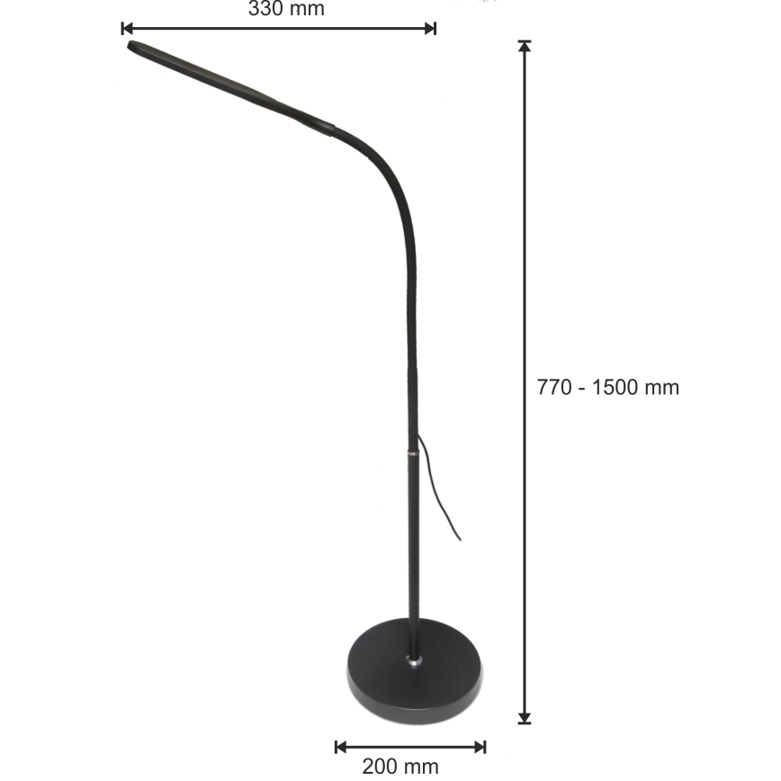 LED Stmívatelná lampa 3v1 LED/10W/230V 3000/4000/6000K CRI 90 černá