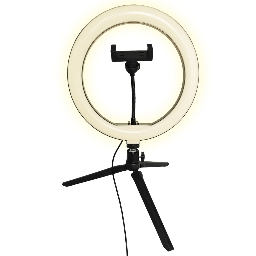 LED Stmívatelná lampa se stativem a držákem pro vlogování LED/10W/5V 2700-6500K