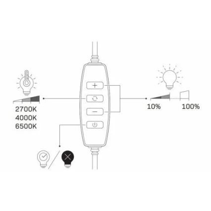 LED Stmívatelná lampa se stativem a držákem pro vlogování LED/10W/5V 2700-6500K