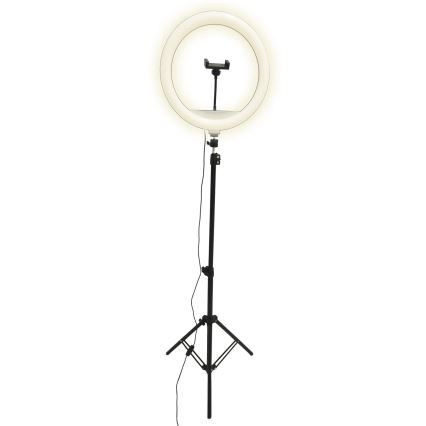 LED Stmívatelná lampa se stativem a držákem pro vlogování LED/15W/5V 2700-6500K