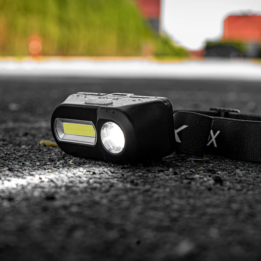 LED Stmívatelná nabíjecí čelovka 2xLED/5V IPX4 250 lm 2000 mAh