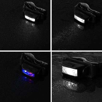 LED Stmívatelná nabíjecí čelovka 3xLED/5V IPX4 100 lm 1200 mAh