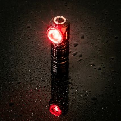 LED Stmívatelná nabíjecí čelovka s červeným světlem 3v1 LED/10W/5V IP66 500 lm 800 mAh