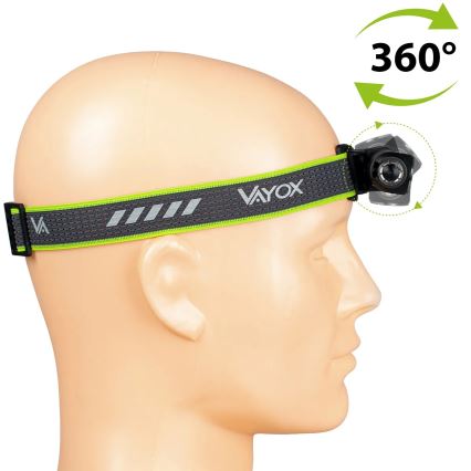 LED Stmívatelná nabíjecí čelovka s červeným světlem 3v1 LED/10W/5V IP66 500 lm 800 mAh