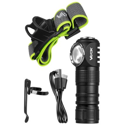 LED Stmívatelná nabíjecí čelovka s červeným světlem 3v1 LED/10W/5V IP66 500 lm 800 mAh