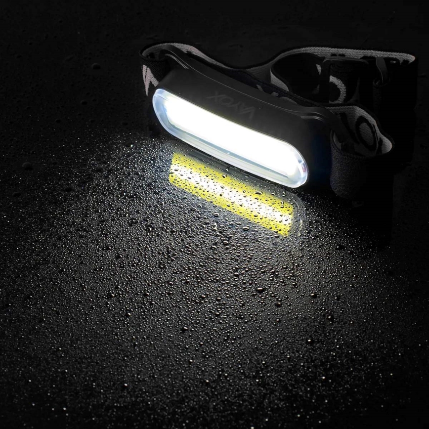 LED Stmívatelná nabíjecí čelovka LED/5V IPX4 300 lm 1200 mAh