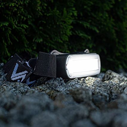 LED Stmívatelná nabíjecí čelovka LED/5V IPX4 300 lm 1200 mAh