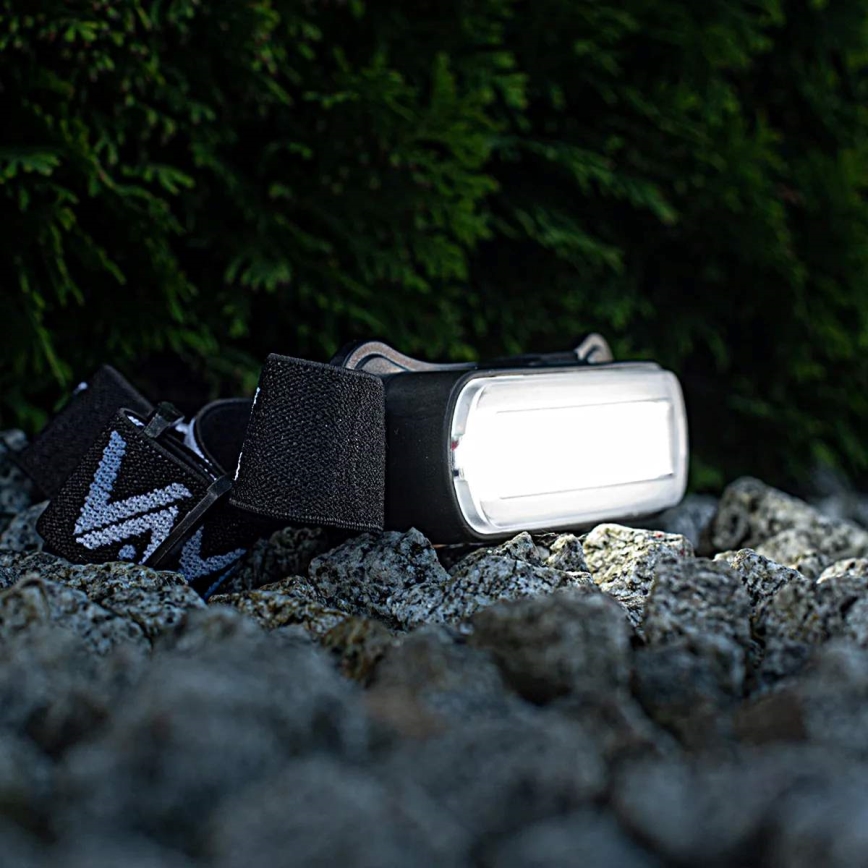LED Stmívatelná nabíjecí čelovka LED/5V IPX4 300 lm 1200 mAh