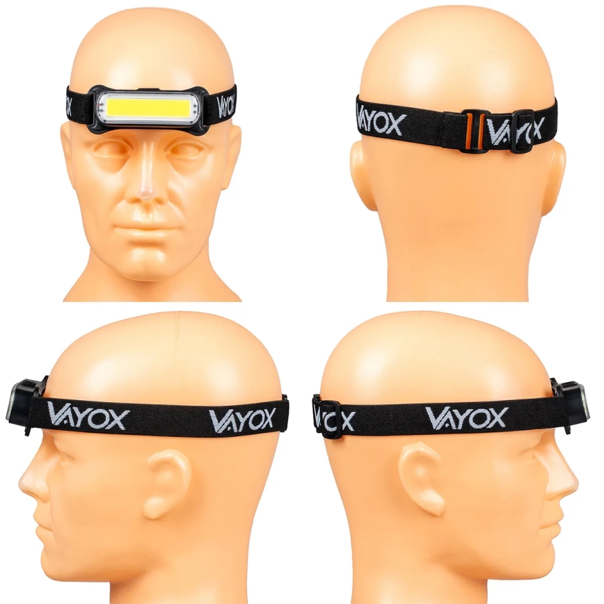 LED Stmívatelná nabíjecí čelovka LED/5V IPX4 300 lm 1200 mAh