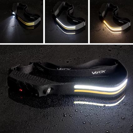 LED Stmívatelná nabíjecí čelovka se senzorem 3xLED/5V IP44 300 lm 1200 mAh