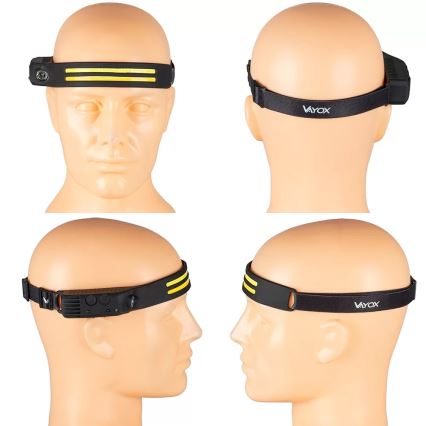 LED Stmívatelná nabíjecí čelovka se senzorem 3xLED/5V IP44 300 lm 1200 mAh