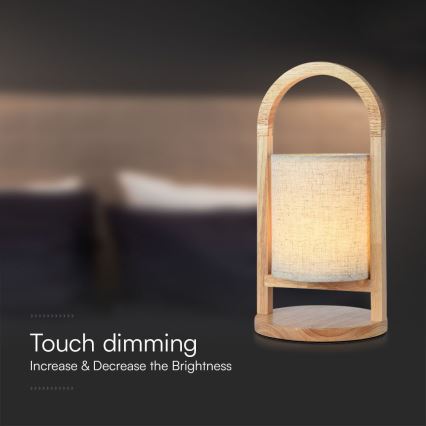 LED Stmívatelná nabíjecí dotyková stolní lampa LED/1,5W/5V 3000K 1800mAh béžová