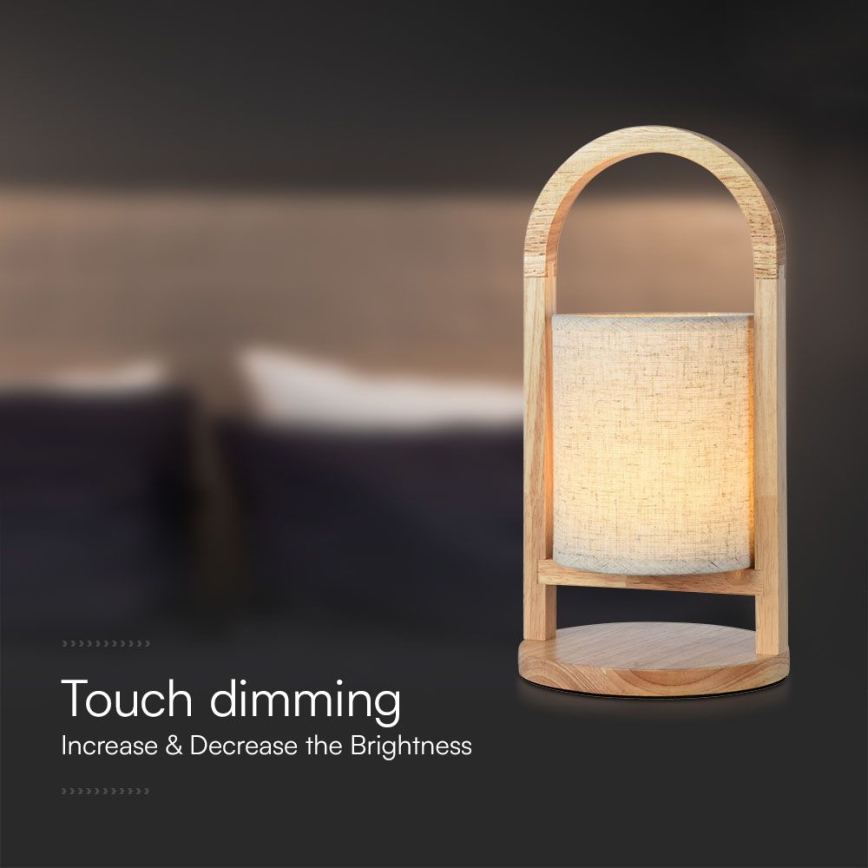 LED Stmívatelná nabíjecí dotyková stolní lampa LED/1,5W/5V 3000K 1800mAh béžová