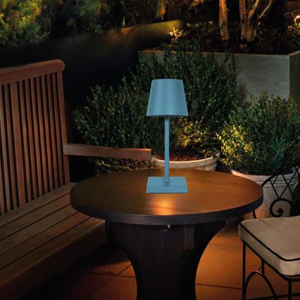 LED Stmívatelná nabíjecí dotyková stolní lampa LED/3,5W/5V 5200mAh modrá