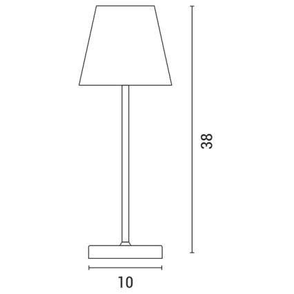 LED Stmívatelná nabíjecí dotyková stolní lampa LED/3,5W/5V 5200mAh šedá