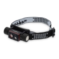 LED Stmívatelná nabíjecí hliníková čelovka LED/10W/5V 2200 mAh IPX8 černá