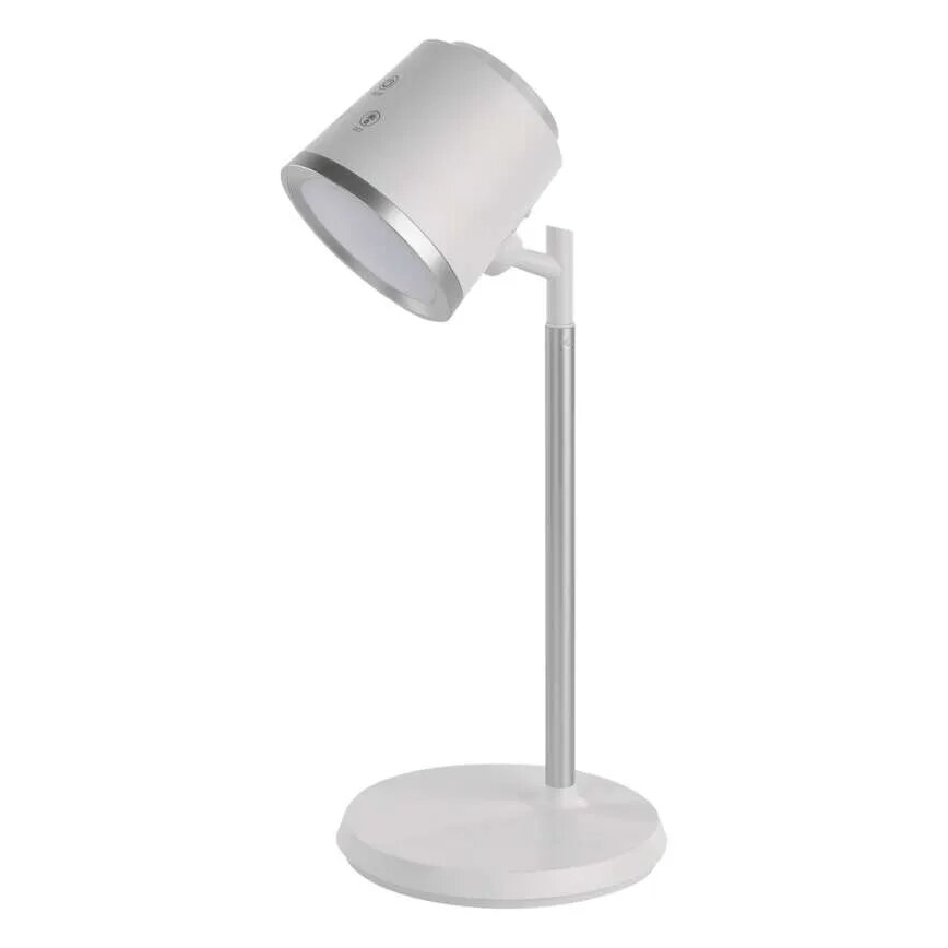 LED Stmívatelná nabíjecí stolní lampa 4v1 LED/6W/3,7V 3000K/4000K/6500K 1500mAh bílá