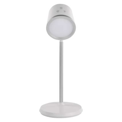 LED Stmívatelná nabíjecí stolní lampa 4v1 LED/6W/3,7V 3000K/4000K/6500K 1500mAh bílá