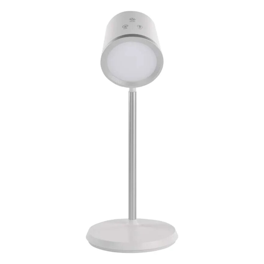LED Stmívatelná nabíjecí stolní lampa 4v1 LED/6W/3,7V 3000K/4000K/6500K 1500mAh bílá