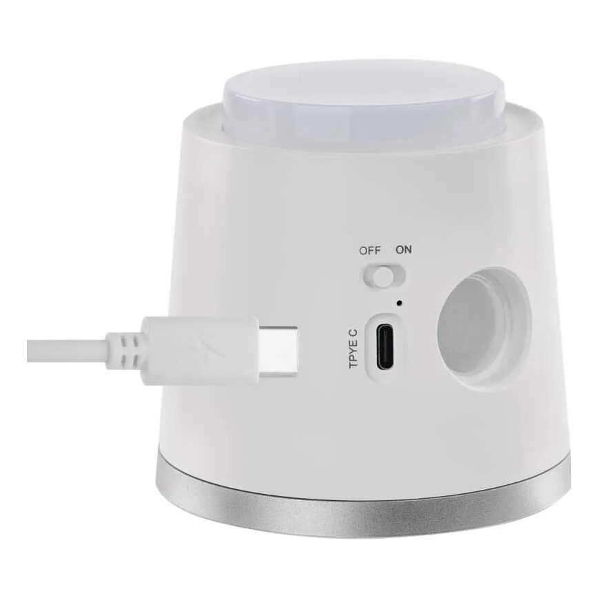 LED Stmívatelná nabíjecí stolní lampa 4v1 LED/6W/3,7V 3000K/4000K/6500K 1500mAh bílá