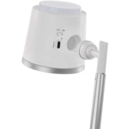 LED Stmívatelná nabíjecí stolní lampa 4v1 LED/6W/3,7V 3000K/4000K/6500K 1500mAh bílá