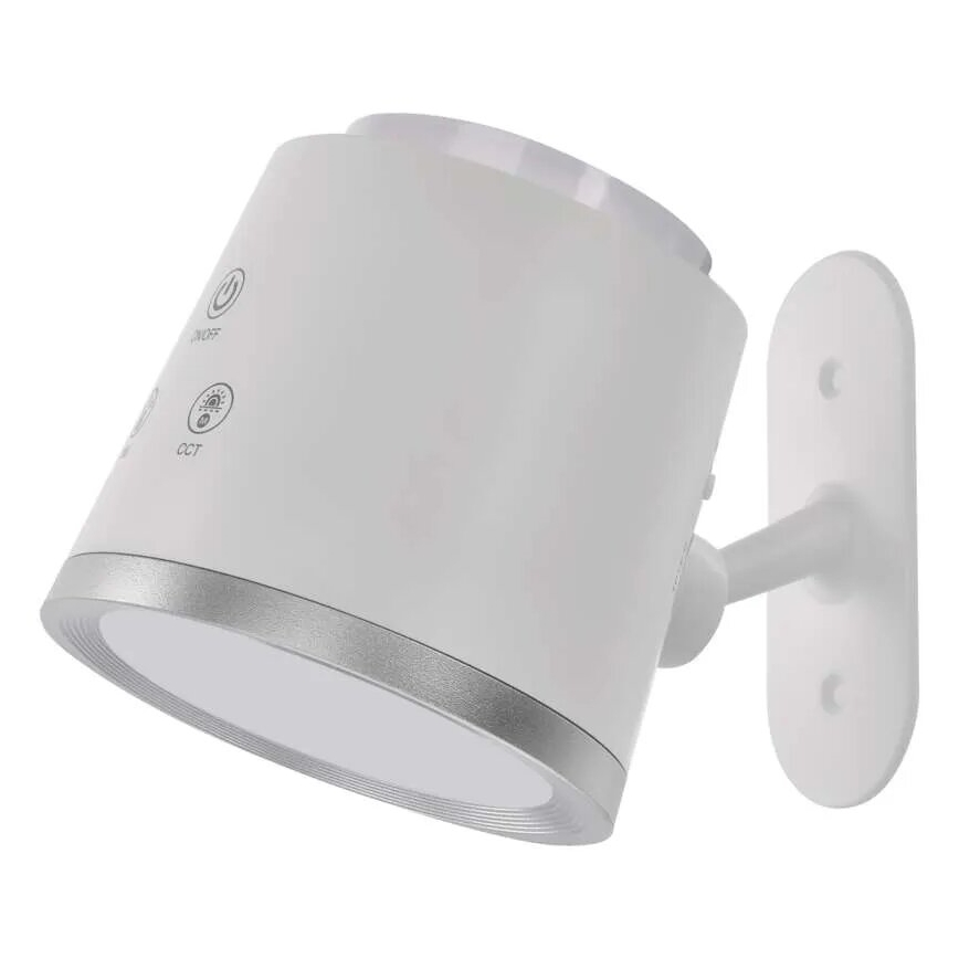 LED Stmívatelná nabíjecí stolní lampa 4v1 LED/6W/3,7V 3000K/4000K/6500K 1500mAh bílá