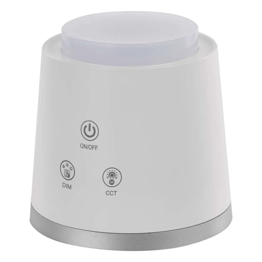 LED Stmívatelná nabíjecí stolní lampa 4v1 LED/6W/3,7V 3000K/4000K/6500K 1500mAh bílá