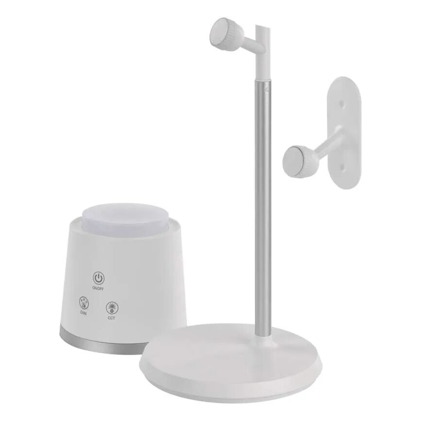 LED Stmívatelná nabíjecí stolní lampa 4v1 LED/6W/3,7V 3000K/4000K/6500K 1500mAh bílá