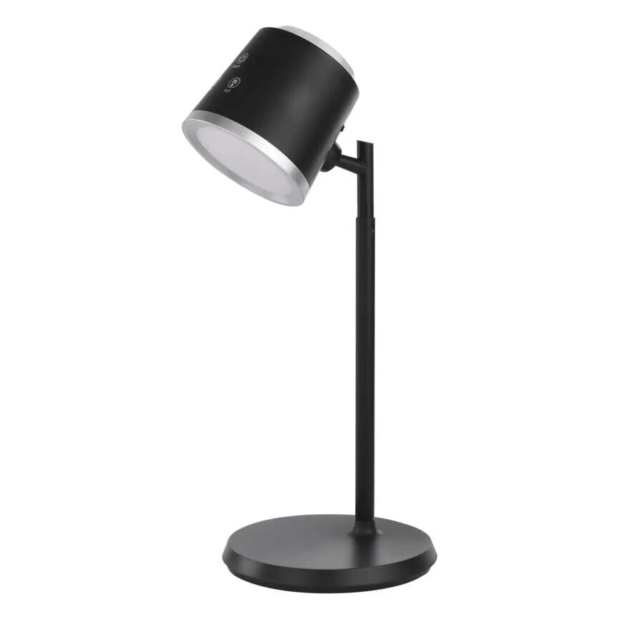 LED Stmívatelná nabíjecí stolní lampa 4v1 LED/6W/3,7V 3000K/4000K/6500K 1500mAh černá