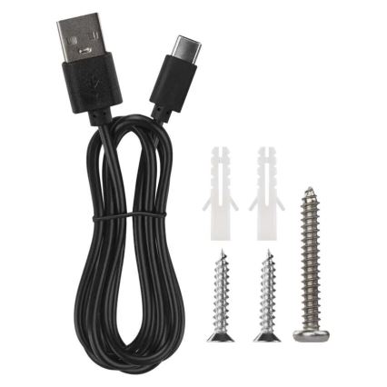 LED Stmívatelná nabíjecí stolní lampa 4v1 LED/6W/3,7V 3000K/4000K/6500K 1500mAh černá
