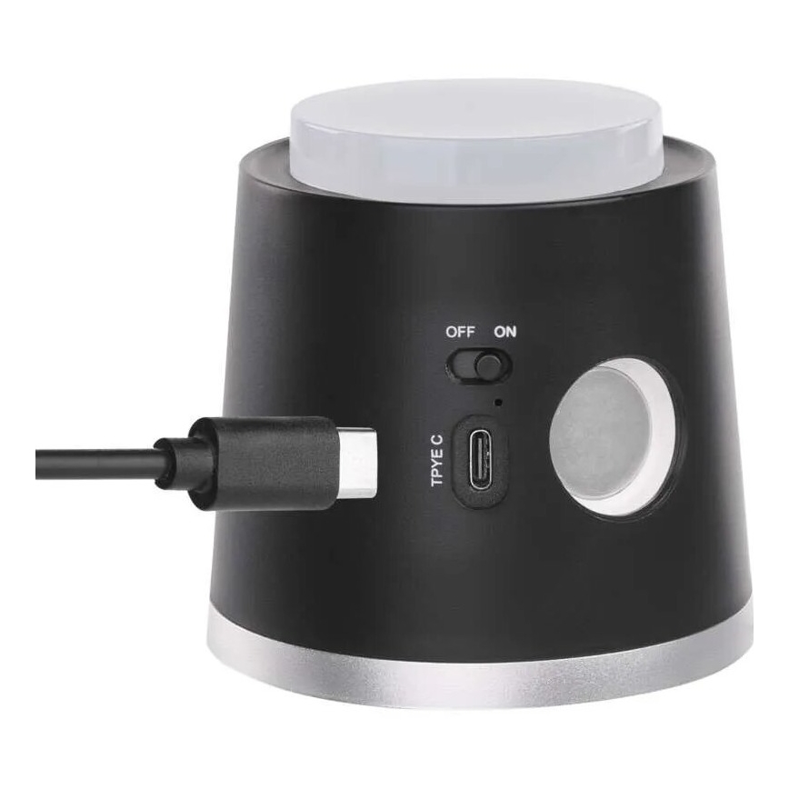 LED Stmívatelná nabíjecí stolní lampa 4v1 LED/6W/3,7V 3000K/4000K/6500K 1500mAh černá