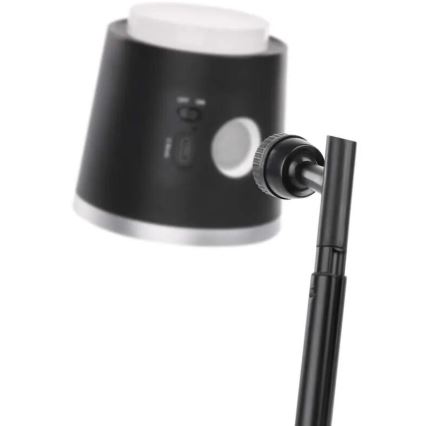 LED Stmívatelná nabíjecí stolní lampa 4v1 LED/6W/3,7V 3000K/4000K/6500K 1500mAh černá
