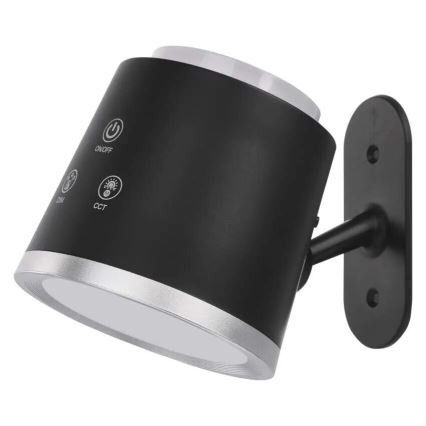 LED Stmívatelná nabíjecí stolní lampa 4v1 LED/6W/3,7V 3000K/4000K/6500K 1500mAh černá