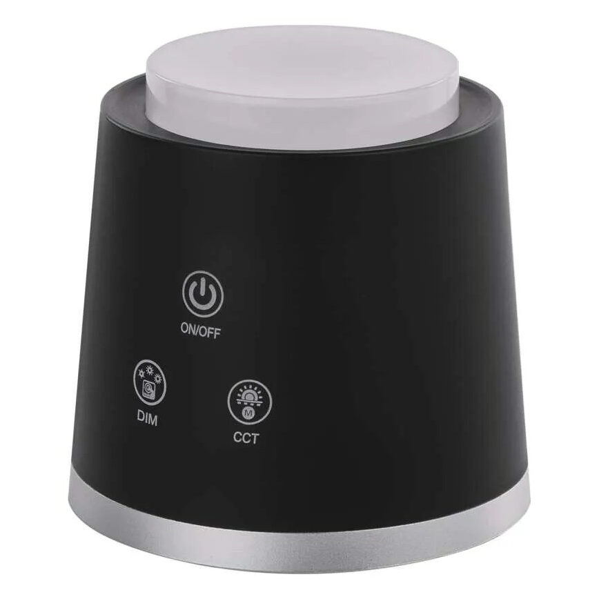 LED Stmívatelná nabíjecí stolní lampa 4v1 LED/6W/3,7V 3000K/4000K/6500K 1500mAh černá