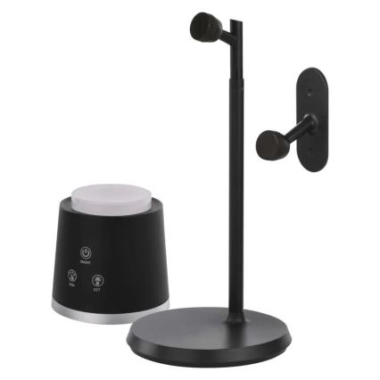 LED Stmívatelná nabíjecí stolní lampa 4v1 LED/6W/3,7V 3000K/4000K/6500K 1500mAh černá
