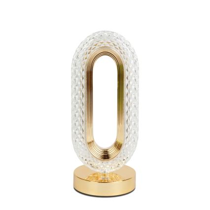 LED Stmívatelná nabíjecí stolní lampa DUBAI LED/2W/5V 2700K/4000K/6500K 400 mAh zlatá