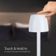 LED Stmívatelná nabíjecí dotyková stolní lampa LED/3W/5V 3000K 1800 mAh bílá