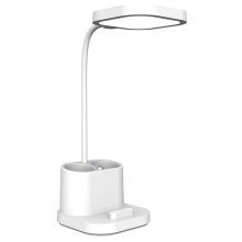 LED Stmívatelná nabíjecí stolní lampa s držákem a powerbankou LED/5W/5V 2400mAh