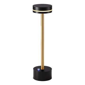 LED Stmívatelná nabíjecí stolní lampa SAM LED/5W/5V černá/zlatá