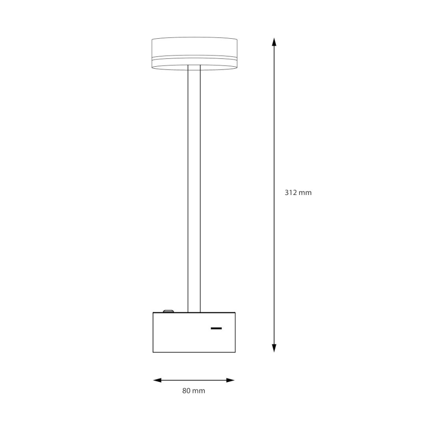 LED Stmívatelná nabíjecí stolní lampa SAM LED/5W/5V černá/zlatá