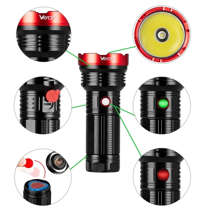 LED Stmívatelná nabíjecí svítilna LED/20W/5V IPX5 2000 lm 6000 mAh