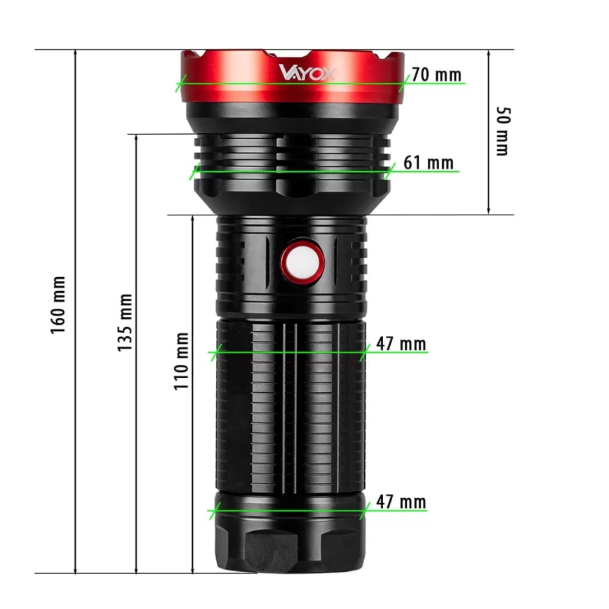 LED Stmívatelná nabíjecí svítilna LED/20W/5V IPX5 2000 lm 6000 mAh