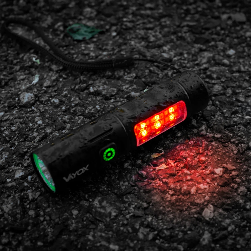LED Stmívatelná nabíjecí svítilna s červeným světlem LED/5W/5V IPX4 250 lm 2000 mAh