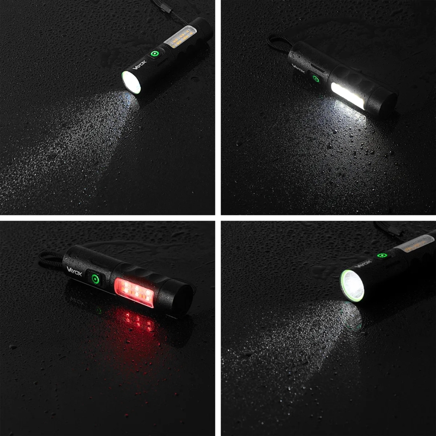 LED Stmívatelná nabíjecí svítilna s červeným světlem LED/5W/5V IPX4 250 lm 2000 mAh